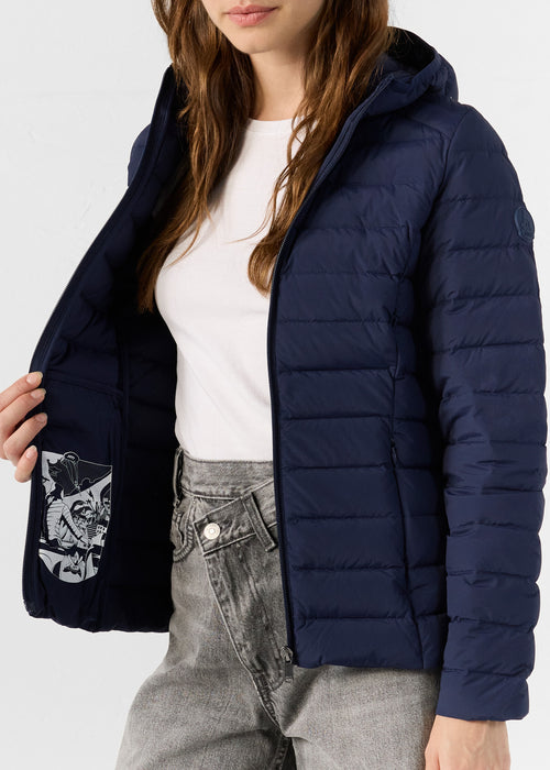 Navy Stretch hooded jacket Salma - JOTT UK - 5