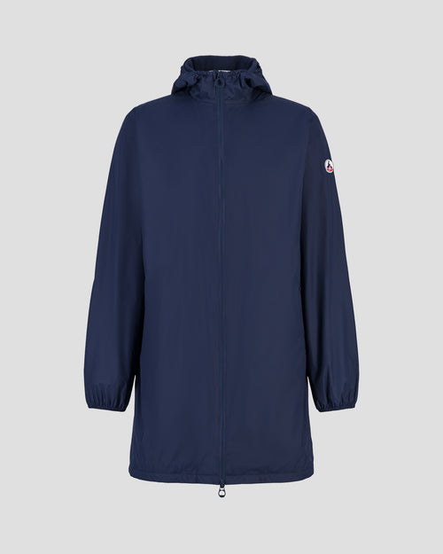 Oban Polar fleece-lined long waterproof jacket Navy - JOTT UK - 2