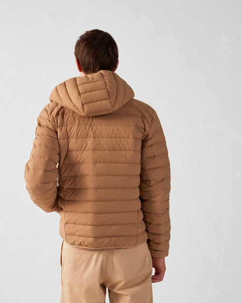 Tawny brown Lightweight stretch hooded jacket Frantz - JOTT UK - 4