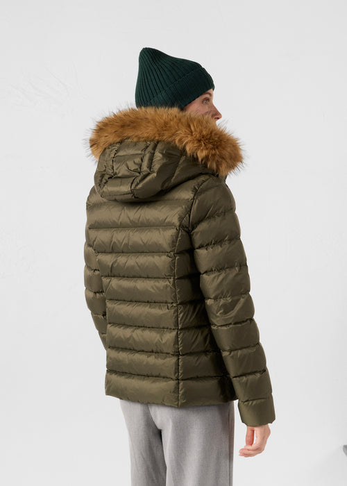 Luxe Extreme Cold hooded down jacket Army - JOTT UK - 4