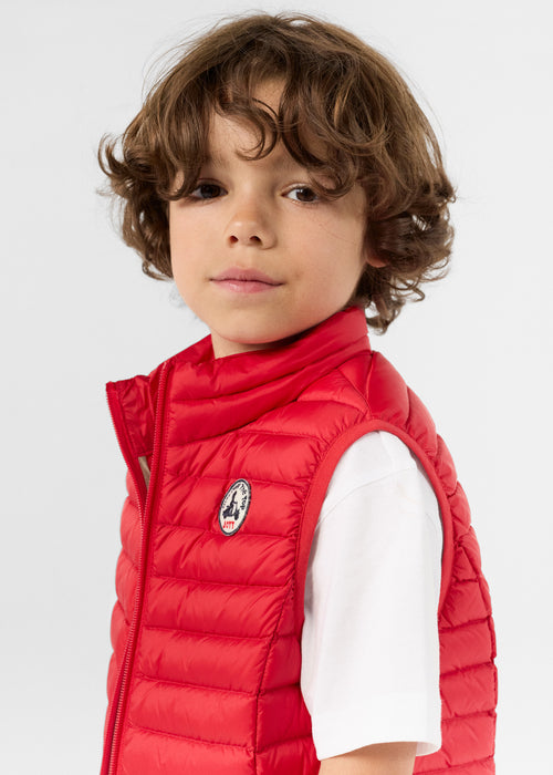 Sleeveless down jacket Carmine red Zoe - JOTT UK - 5
