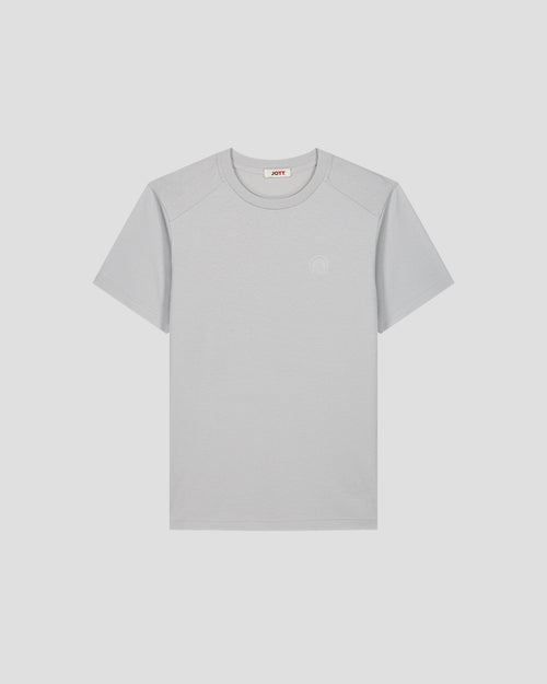 Ice grey cotton round-neck t-shirt Espar - JOTT UK - 2