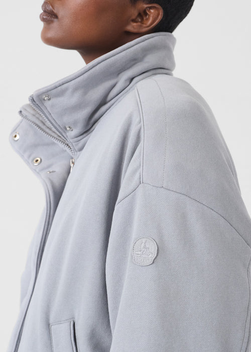 Jersey bomber jacket Woolen Grey Dory - JOTT UK - 4