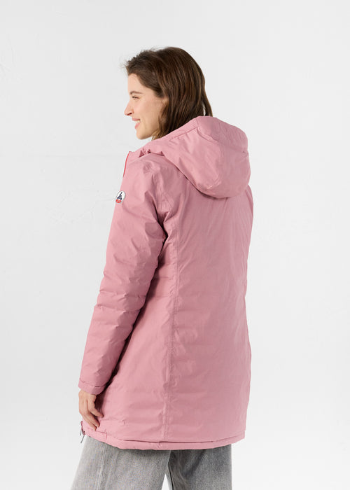 Long reversible jacket Antique pink/black cherry Verone - JOTT UK - 4