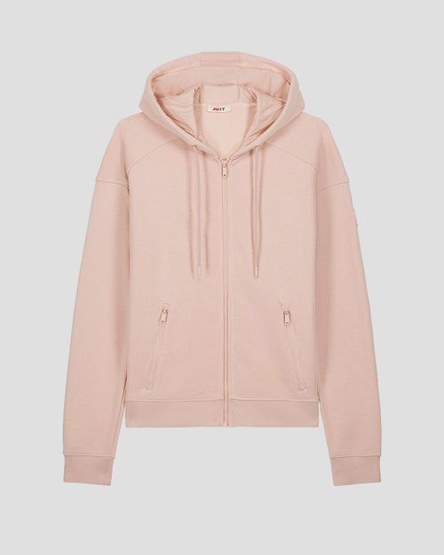 LEDA brushed fleece zipped jacket Peach skin - JOTT UK - 2