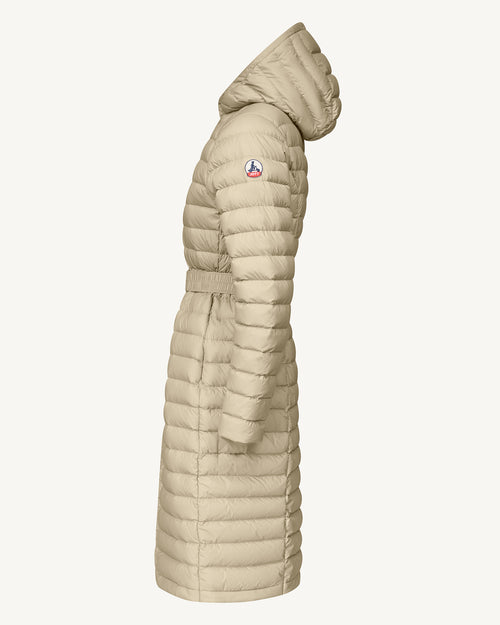 Lisy long hooded down jacket Beige - JOTT UK - 2