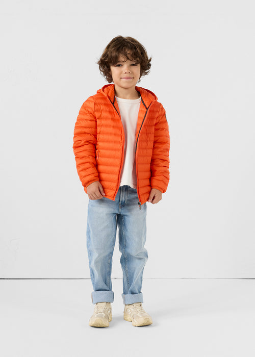 Light hooded down jacket Fire red Hugo