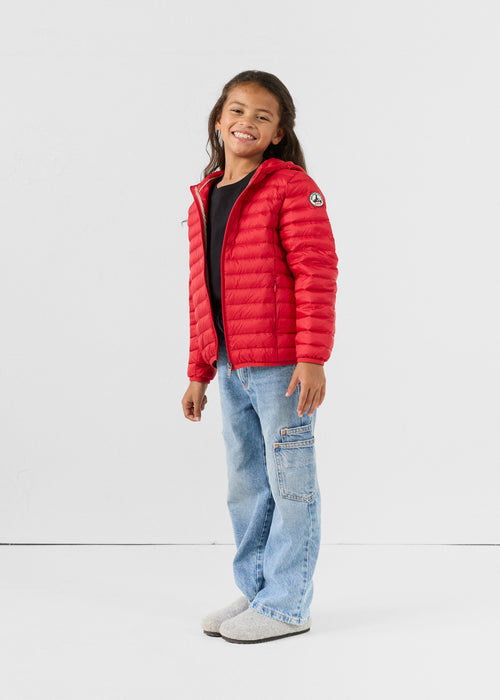 Light hooded down jacket Carmine red Hugo