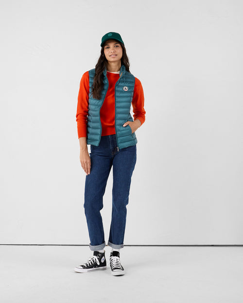Lightweight Sleeveless Down Jacket Dark Marsh Seda