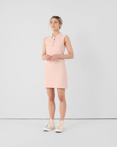 Peach skin Tanger sleeveless polo dress - JOTT UK - 2