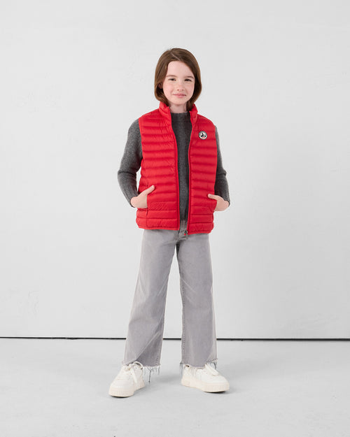 Sleeveless down jacket Carmine red Zoe - JOTT UK - 2