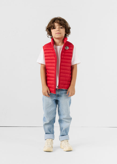 Sleeveless down jacket Carmine red Zoe - JOTT UK - 5