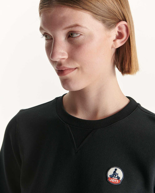 Black Elvas organic cotton sweatshirt - JOTT UK - 2