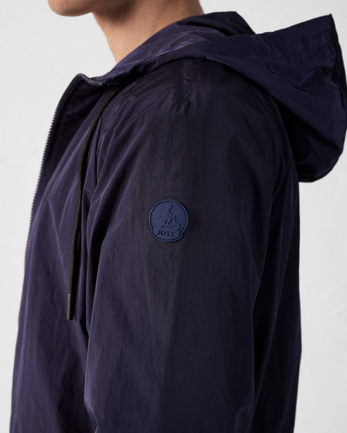 Navy Storm windproof jacket with hood - JOTT UK - 5