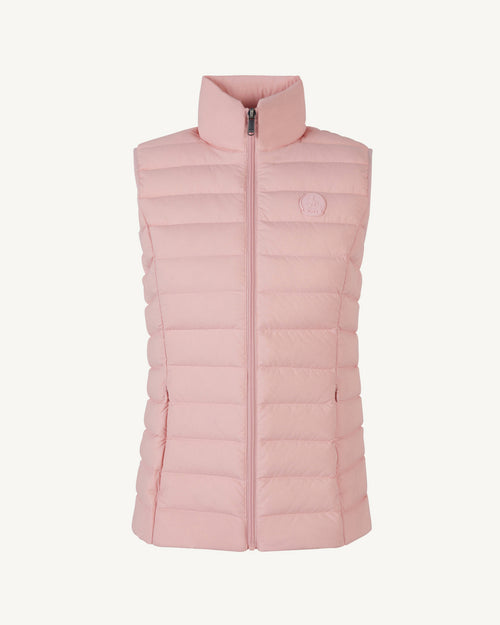 Peach pink Grenada stretch sleeveless puffer jacket - JOTT UK - 2