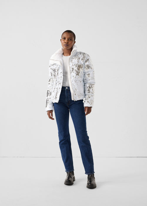 Sequin jacket White/Silver Isadora - JOTT UK - 3