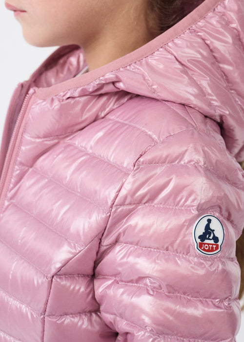 Light hooded jacket Shiny antique pink Carla - JOTT UK - 5
