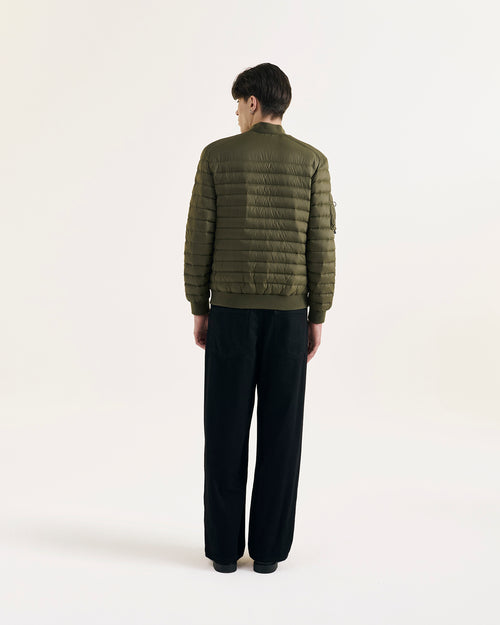 Brian bomber-style down jacket Army - JOTT UK - 4