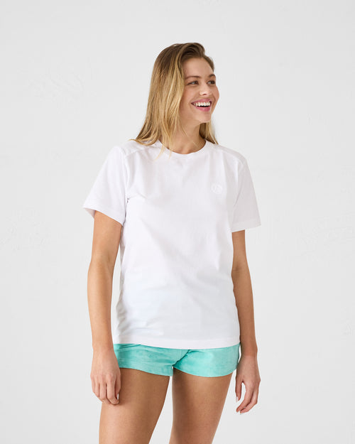 White cotton round-neck t-shirt Espar - JOTT UK - 3
