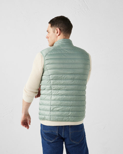 Mineral green Sleeveless down jacket Tom - JOTT UK - 4