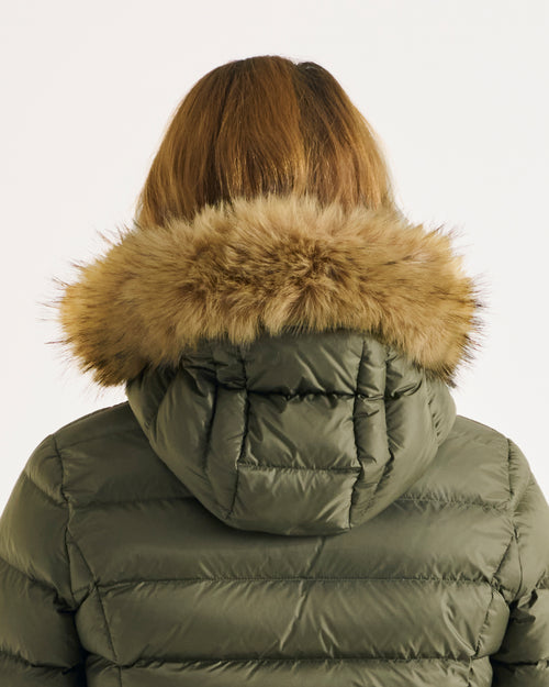 Luxe Extreme Cold hooded down jacket Army - JOTT UK - 5