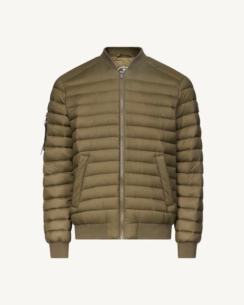 Brian bomber-style down jacket Army - JOTT UK - 2