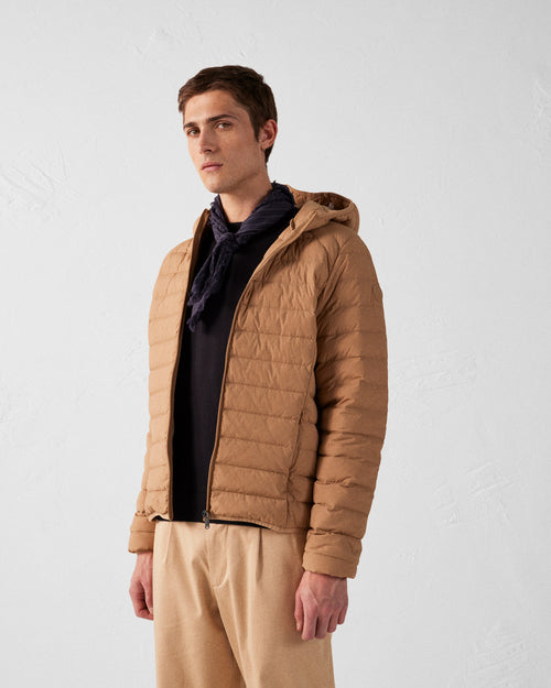 Tawny brown Lightweight stretch hooded jacket Frantz - JOTT UK - 3