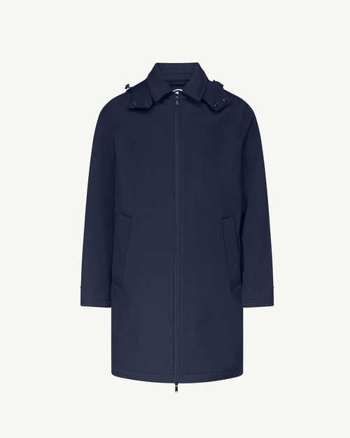 Athenes 2.0 waterproof jacket with detachable hood Navy - JOTT UK - 2