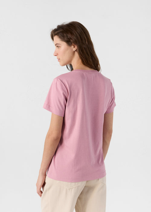 T-shirt col V Antique pink Sofy - JOTT UK - 4