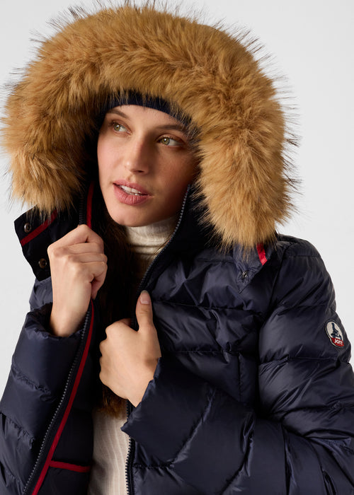 Luxe Extreme Cold hooded down jacket Navy - JOTT UK - 5