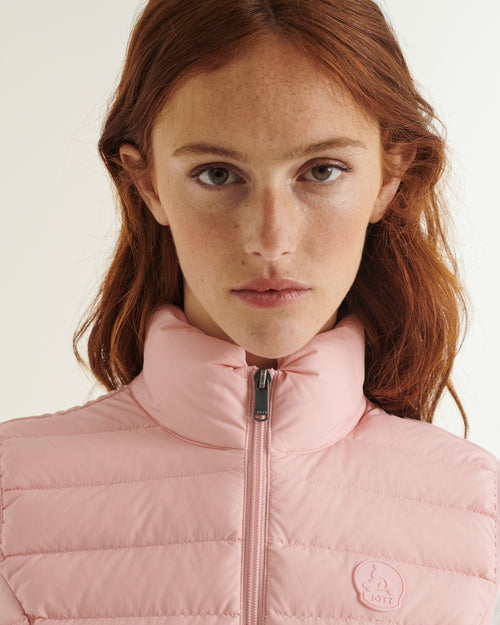 Peach pink Grenada stretch sleeveless puffer jacket - JOTT UK - 3