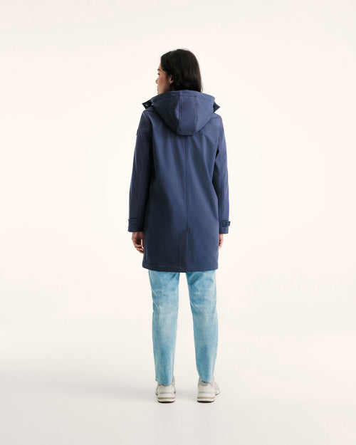 Corinthe waterproof jacket with detachable hood Navy - JOTT UK - 3