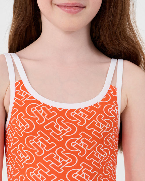 Mono flame red swimsuit Milla monogram - JOTT UK - 5