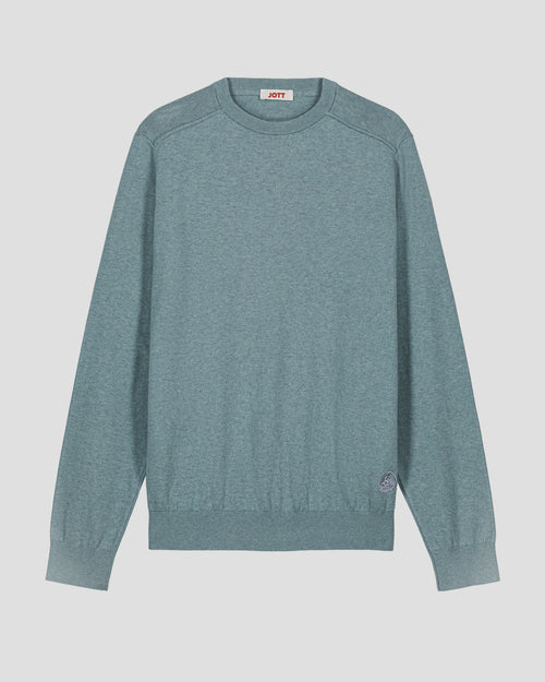 Mineral green Round-neck knitted jumper Hadrien - JOTT UK - 2