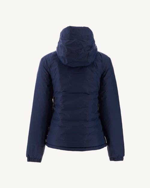 Navy Vienne reversible hooded puffer jacket - JOTT UK - 5