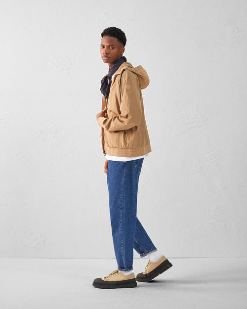 Tawny brown Storm windproof jacket with hood - JOTT UK - 3