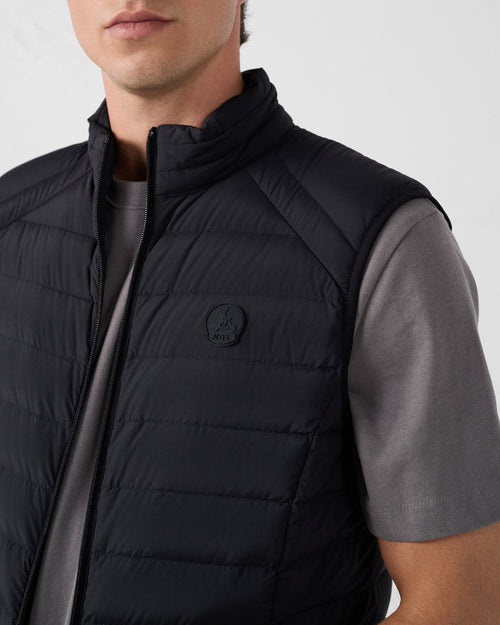 Black Arafo stretch sleeveless puffer jacket - JOTT UK - 5