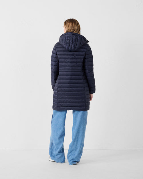 Navy Long Hooded Down Jacket Vero 2. 0 - JOTT UK - 3