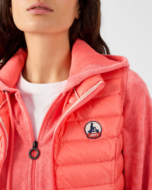 Light sleeveless down jacket Sunset coral Seda - JOTT UK - 5