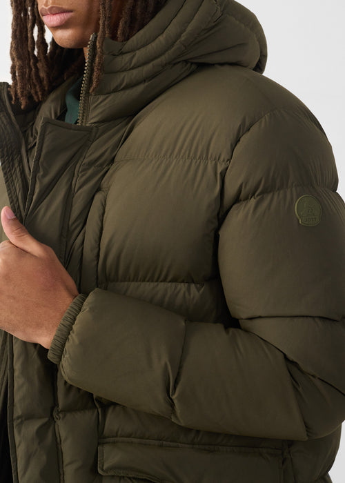 Great cold stretch mid-length down jacket Army Scott - JOTT UK - 5