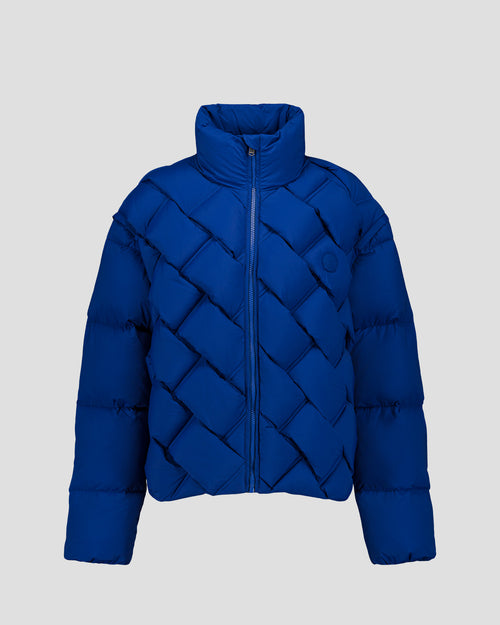 Great Cold puffer jacket Braided Cobalt Blue Alya - JOTT UK - 2