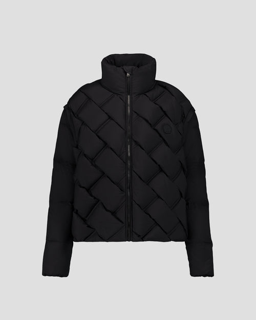 Great Cold puffer jacket Braided Black Alya - JOTT UK - 2