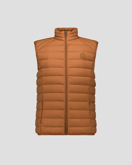Brown sugar Arafo stretch sleeveless puffer jacket - JOTT UK - 2
