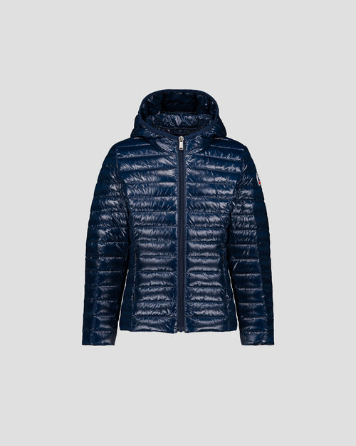 Light hooded jacket Shiny navy Carla - JOTT UK - 2