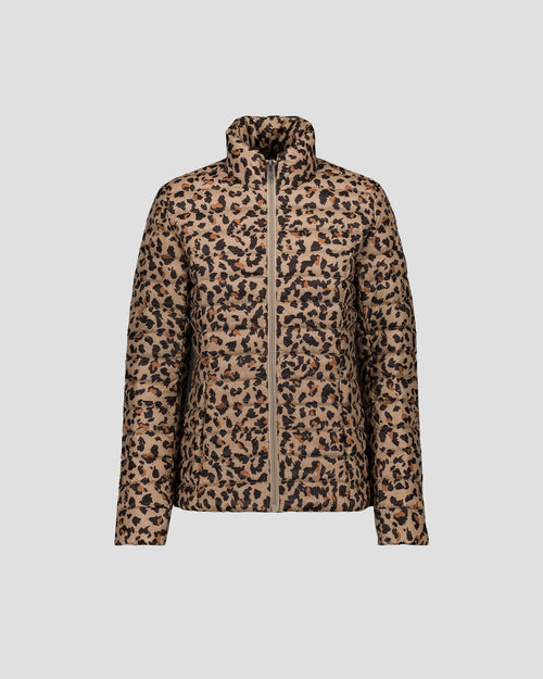 Light down jacket Leopard beige Cha print - JOTT UK - 2