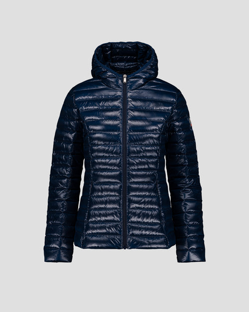 Lightweight hooded down Jacket Shiny navy Cloe - JOTT UK - 2