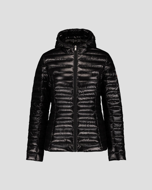 Lightweight hooded down jacket Shiny Black Cloe - JOTT UK - 2