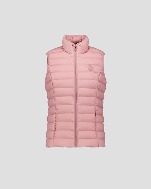Dusty rose Grenada stretch sleeveless puffer jacket - JOTT UK - 2