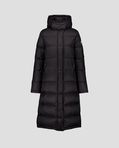 Long hooded down jacket Black Karachi - JOTT UK - 2