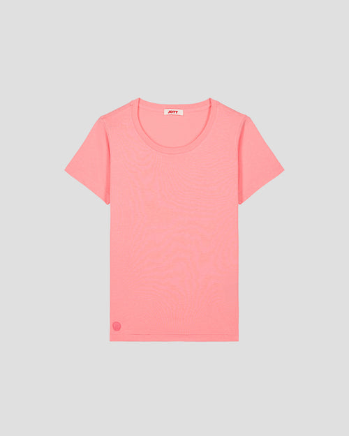 Round-neck Tshirt Vibrant fuchsia Lucia - JOTT UK - 2